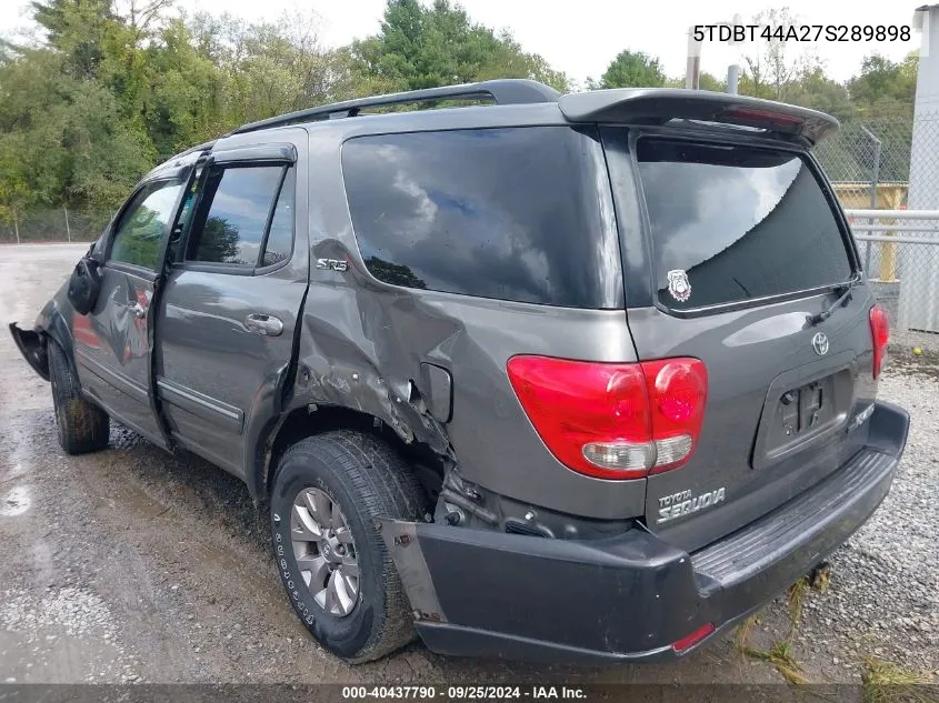 2007 Toyota Sequoia Sr5 V8 VIN: 5TDBT44A27S289898 Lot: 40437790