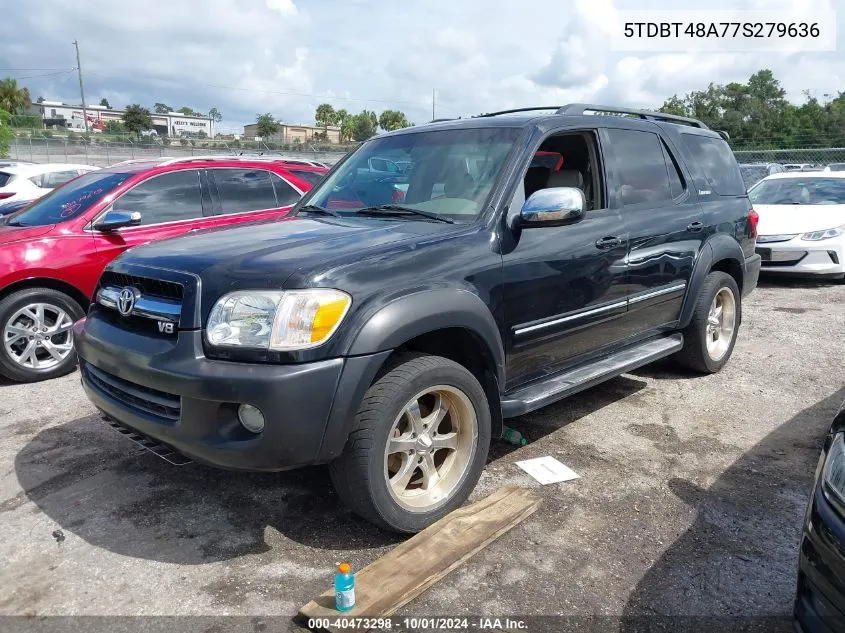 2007 Toyota Sequoia Limited VIN: 5TDBT48A77S279636 Lot: 40473298