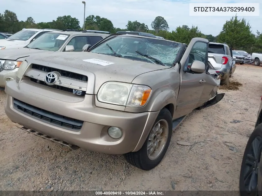 2007 Toyota Sequoia Sr5 V8 VIN: 5TDZT34A37S299400 Lot: 40509418