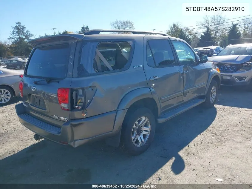 2007 Toyota Sequoia Limited V8 VIN: 5TDBT48A57S282910 Lot: 40639452