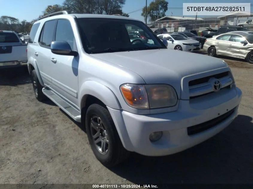 2007 Toyota Sequoia Limited V8 VIN: 5TDBT48A27S282511 Lot: 40701113