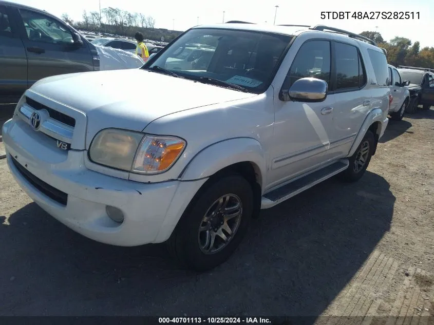 2007 Toyota Sequoia Limited V8 VIN: 5TDBT48A27S282511 Lot: 40701113