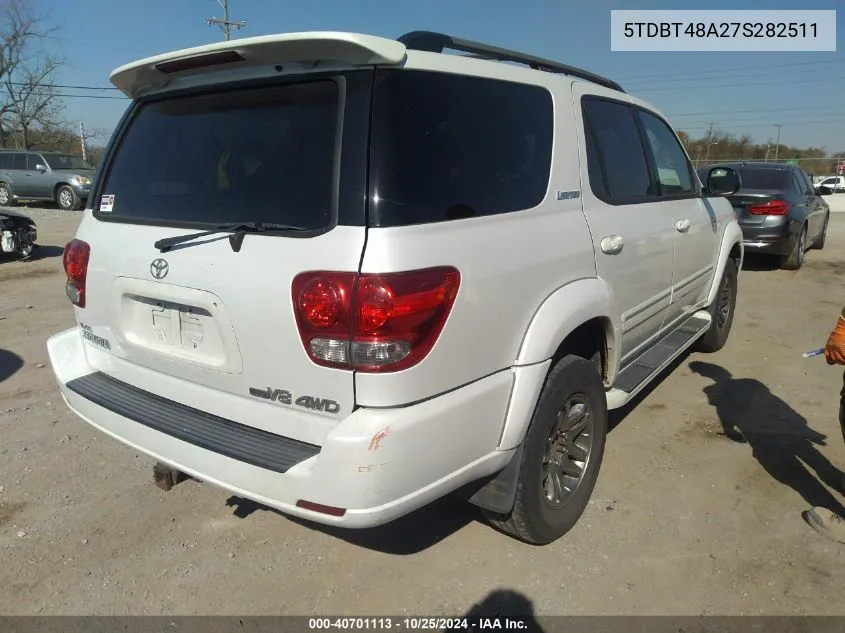 2007 Toyota Sequoia Limited V8 VIN: 5TDBT48A27S282511 Lot: 40701113