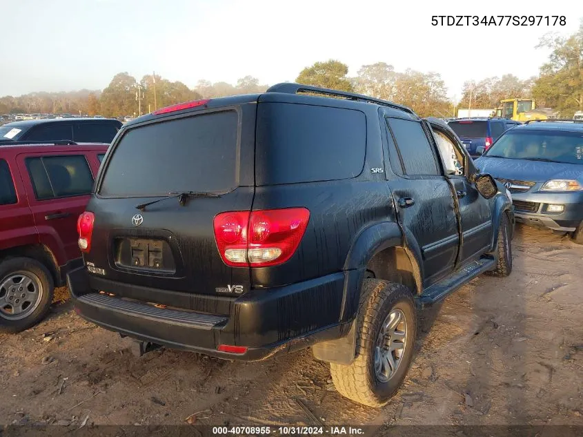 2007 Toyota Sequoia Sr5 V8 VIN: 5TDZT34A77S297178 Lot: 40708955