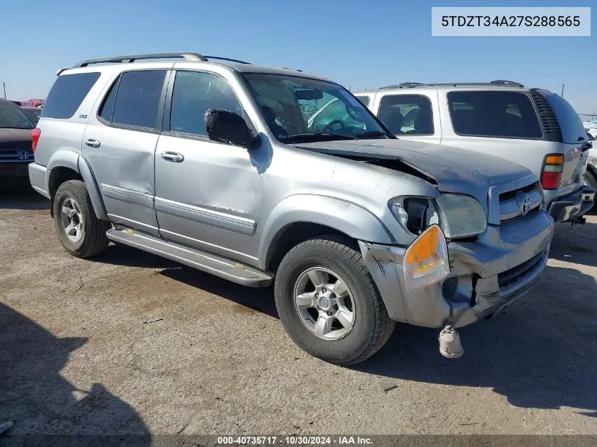 2007 Toyota Sequoia Sr5 V8 VIN: 5TDZT34A27S288565 Lot: 40735717