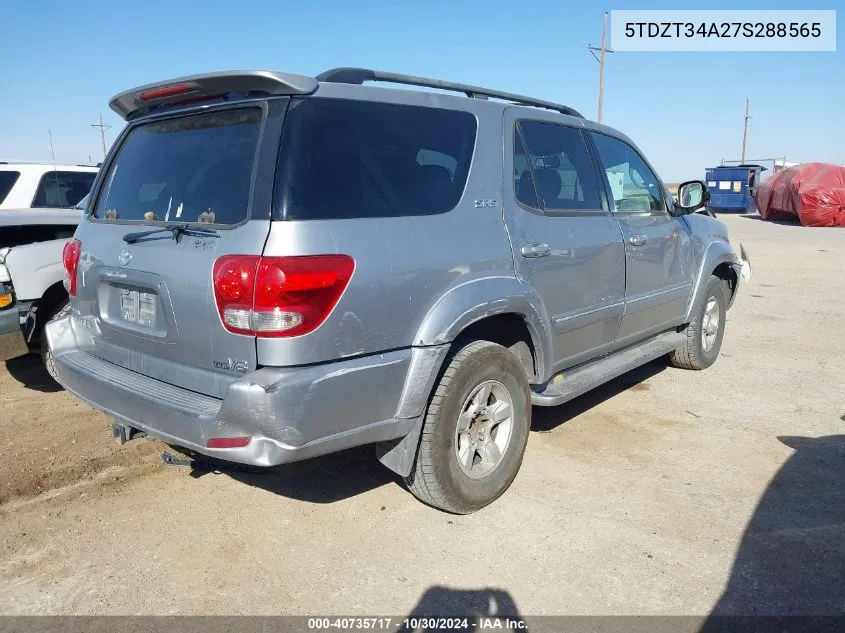 2007 Toyota Sequoia Sr5 V8 VIN: 5TDZT34A27S288565 Lot: 40735717