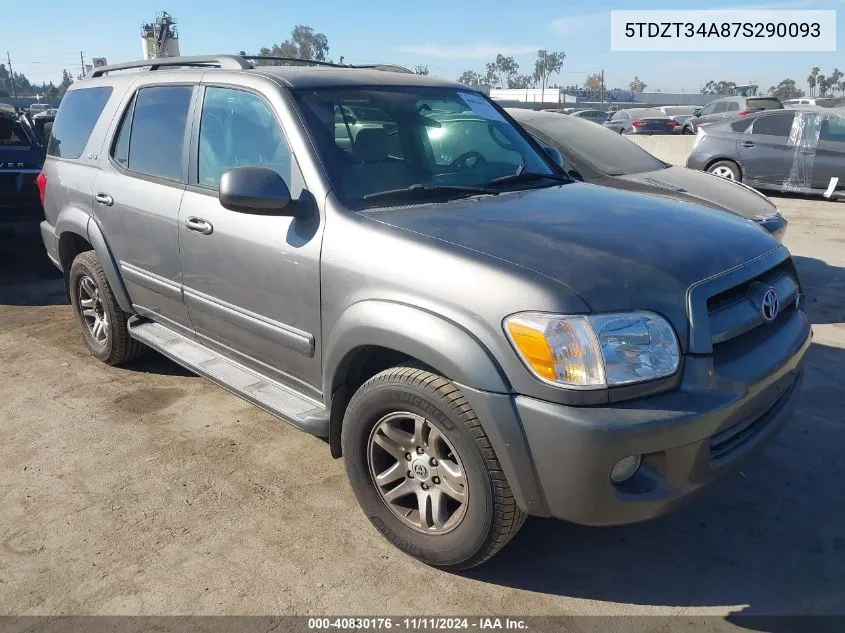 2007 Toyota Sequoia Sr5 V8 VIN: 5TDZT34A87S290093 Lot: 40830176