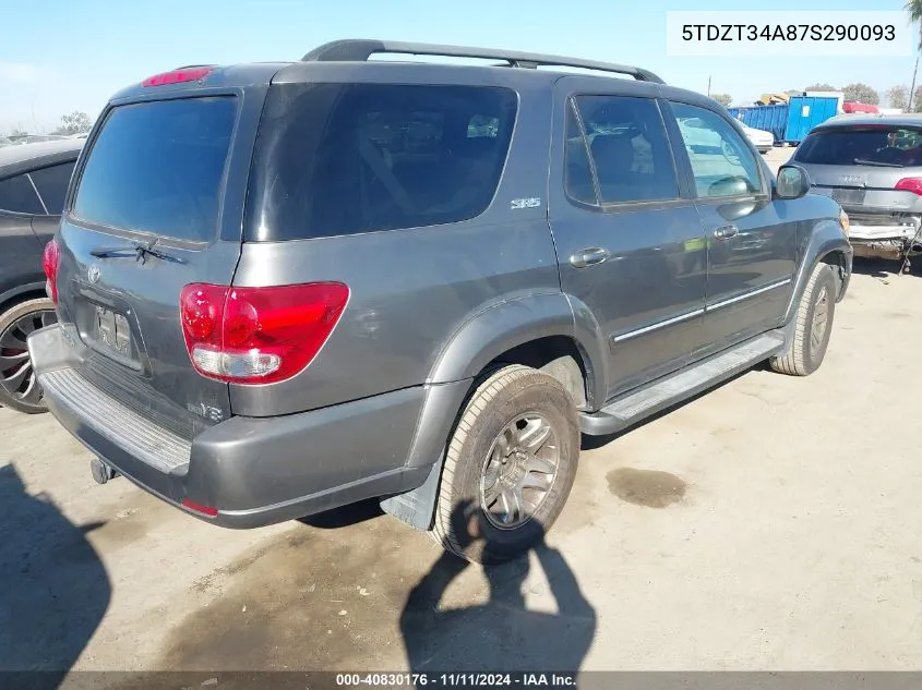 2007 Toyota Sequoia Sr5 V8 VIN: 5TDZT34A87S290093 Lot: 40830176