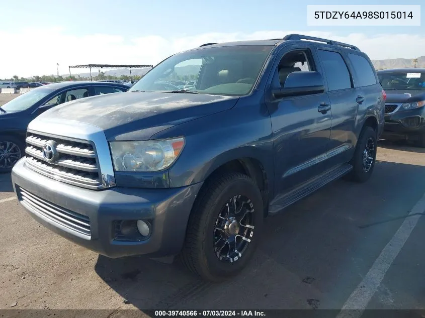 5TDZY64A98S015014 2008 Toyota Sequoia Sr5 5.7L V8