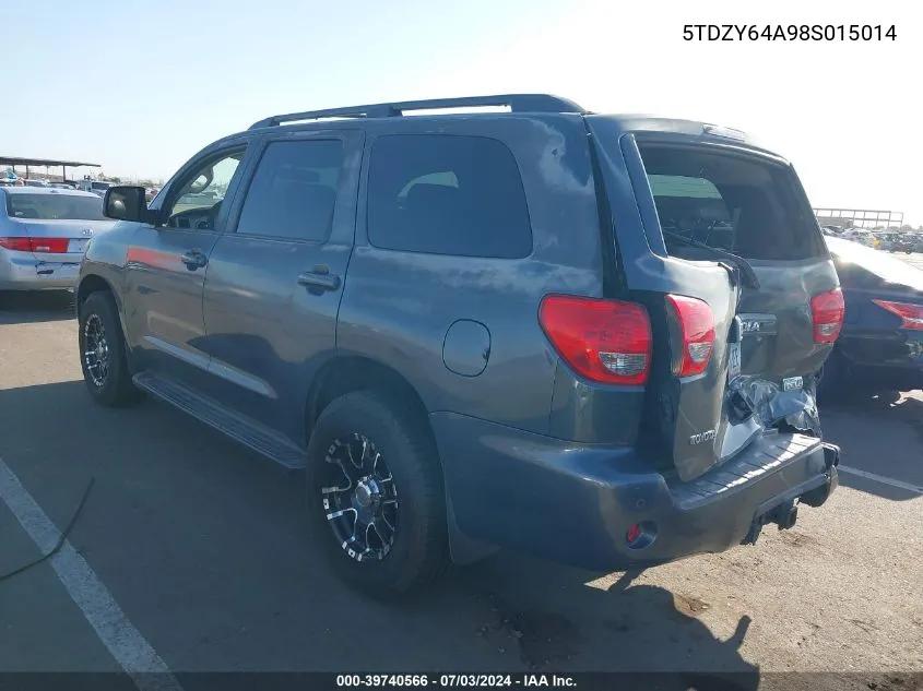 5TDZY64A98S015014 2008 Toyota Sequoia Sr5 5.7L V8