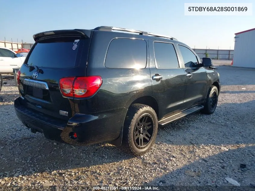 2008 Toyota Sequoia Limited 5.7L V8 VIN: 5TDBY68A28S001869 Lot: 40273351