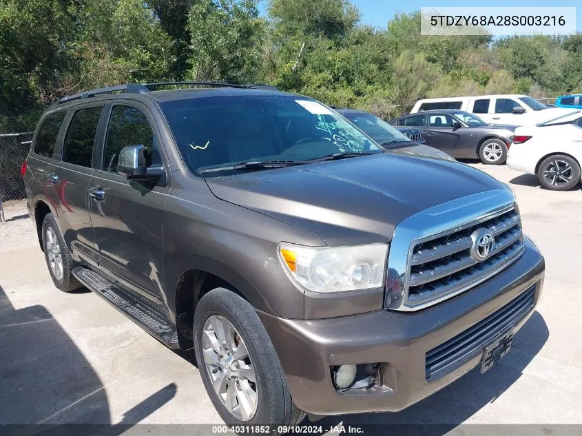 2008 Toyota Sequoia Limited 5.7L V8 VIN: 5TDZY68A28S003216 Lot: 40311852