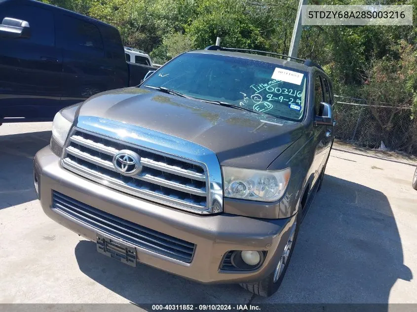 2008 Toyota Sequoia Limited 5.7L V8 VIN: 5TDZY68A28S003216 Lot: 40311852