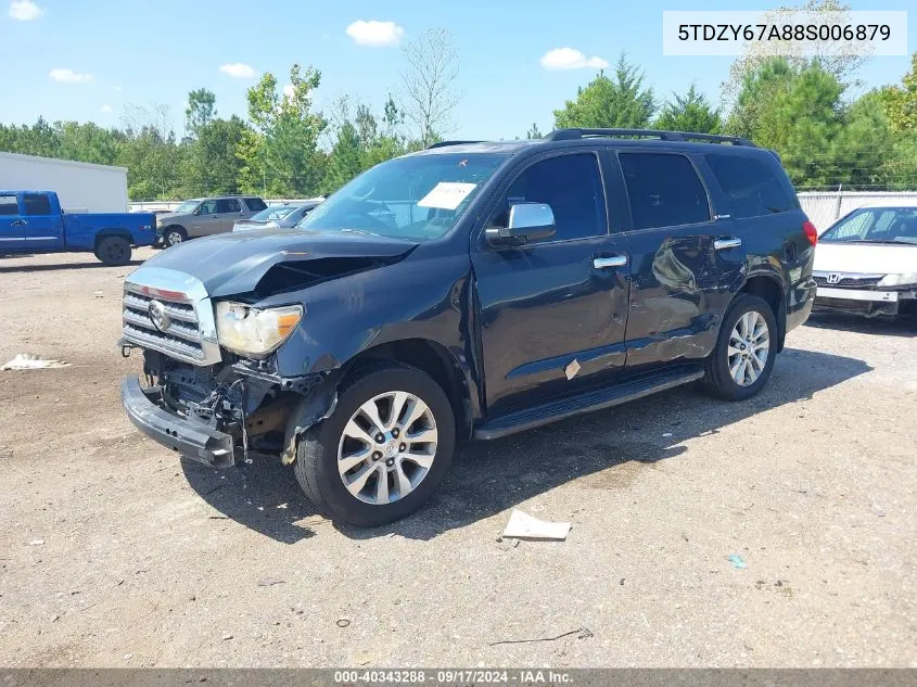 5TDZY67A88S006879 2008 Toyota Sequoia Platinum 5.7L V8