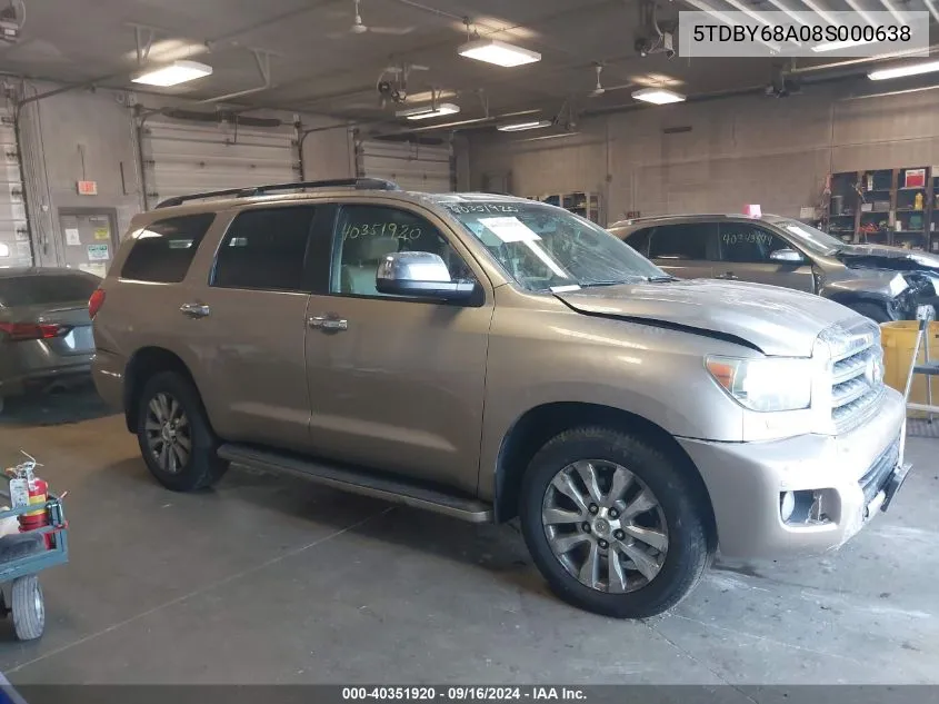 5TDBY68A08S000638 2008 Toyota Sequoia Limited