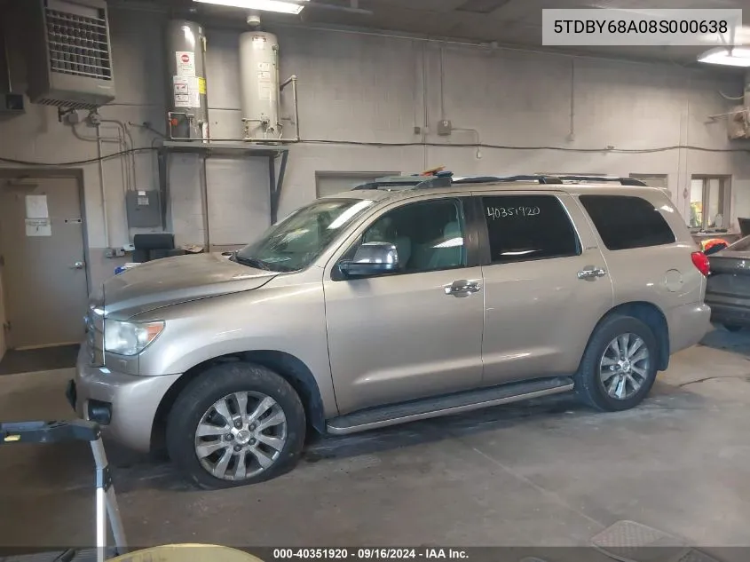 5TDBY68A08S000638 2008 Toyota Sequoia Limited