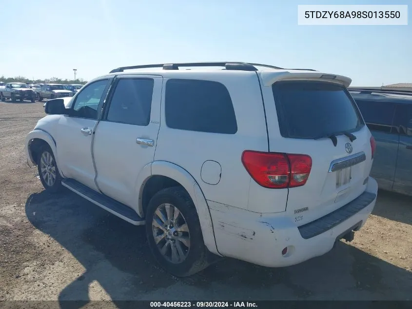 2008 Toyota Sequoia Limited 5.7L V8 VIN: 5TDZY68A98S013550 Lot: 40456223