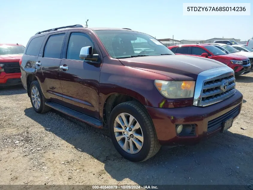 2008 Toyota Sequoia Platinum VIN: 5TDZY67A68S014236 Lot: 40540879