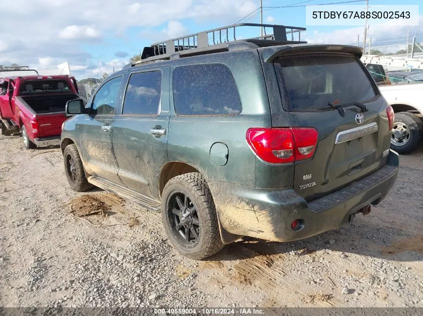 2008 Toyota Sequoia Platinum 5.7L V8 VIN: 5TDBY67A88S002543 Lot: 40559004