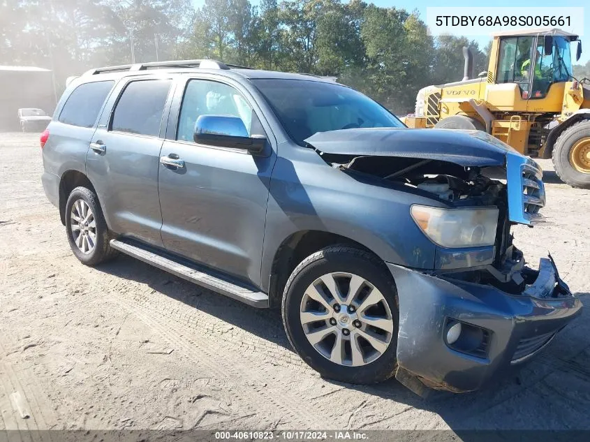 2008 Toyota Sequoia Limited VIN: 5TDBY68A98S005661 Lot: 40610823