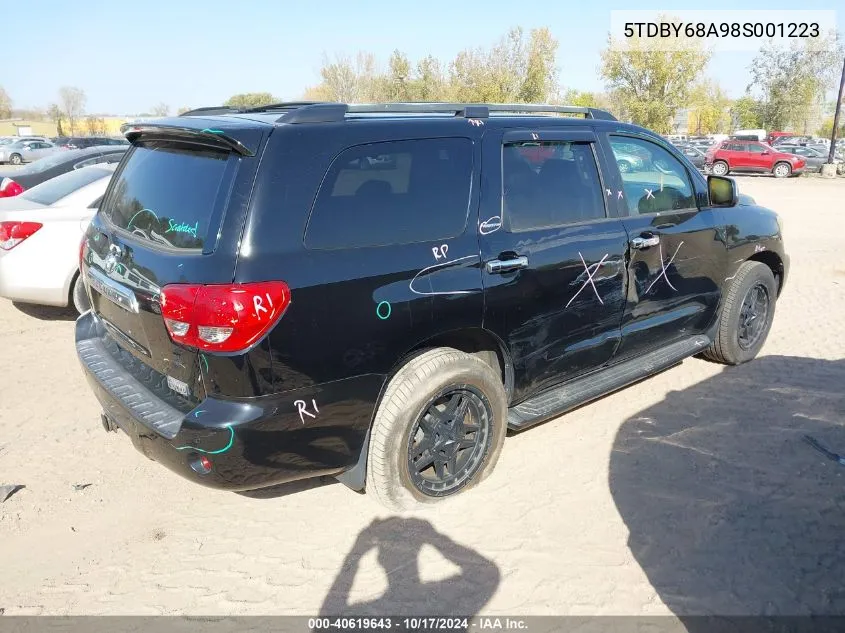 2008 Toyota Sequoia Limited 5.7L V8 VIN: 5TDBY68A98S001223 Lot: 40619643