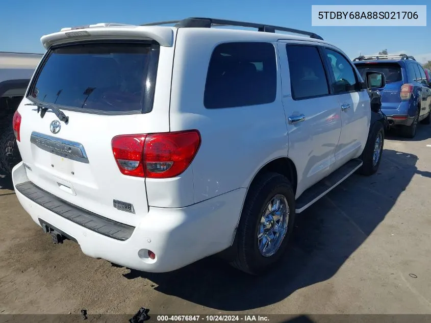 2008 Toyota Sequoia Limited 5.7L V8 VIN: 5TDBY68A88S021706 Lot: 40676847