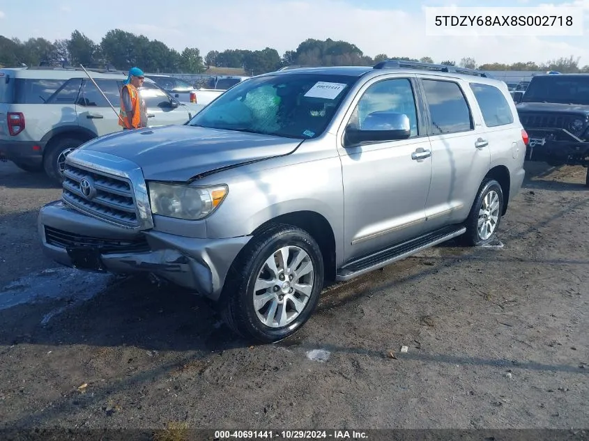 2008 Toyota Sequoia Limited 5.7L V8 VIN: 5TDZY68AX8S002718 Lot: 40691441