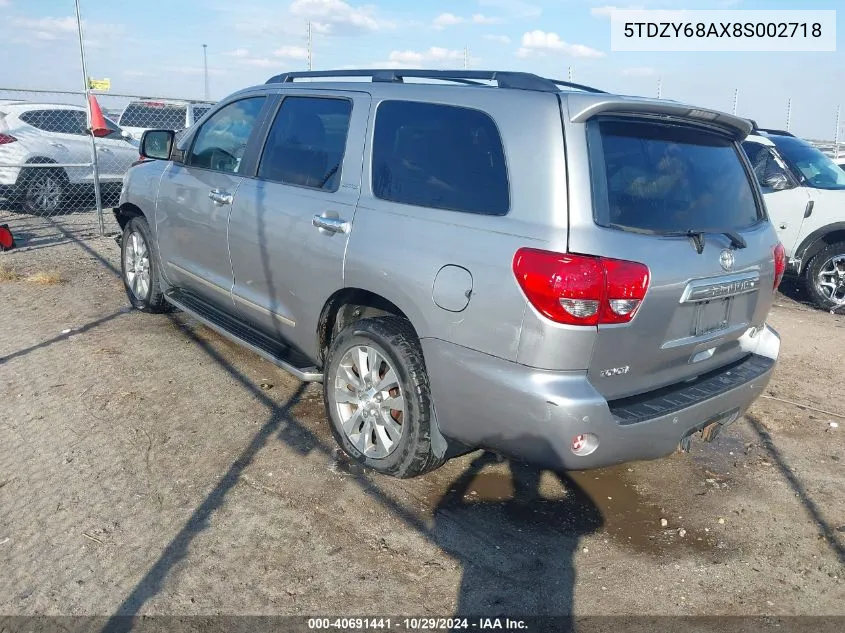 5TDZY68AX8S002718 2008 Toyota Sequoia Limited 5.7L V8