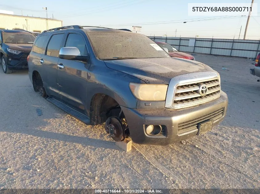 2008 Toyota Sequoia Limited 5.7L V8 VIN: 5TDZY68A88S000711 Lot: 40716644