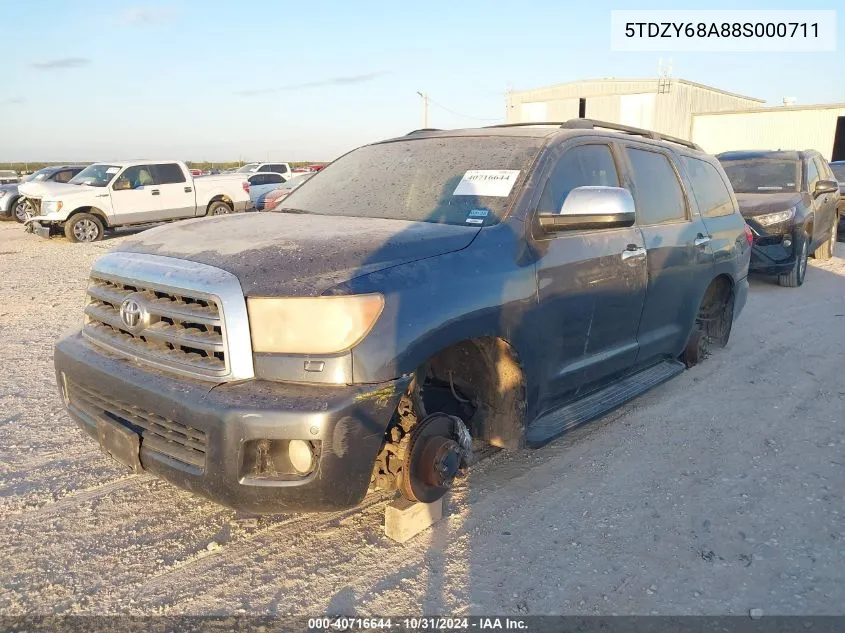 2008 Toyota Sequoia Limited 5.7L V8 VIN: 5TDZY68A88S000711 Lot: 40716644