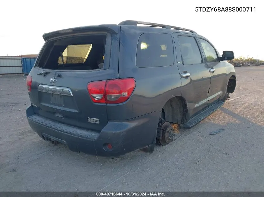 2008 Toyota Sequoia Limited 5.7L V8 VIN: 5TDZY68A88S000711 Lot: 40716644