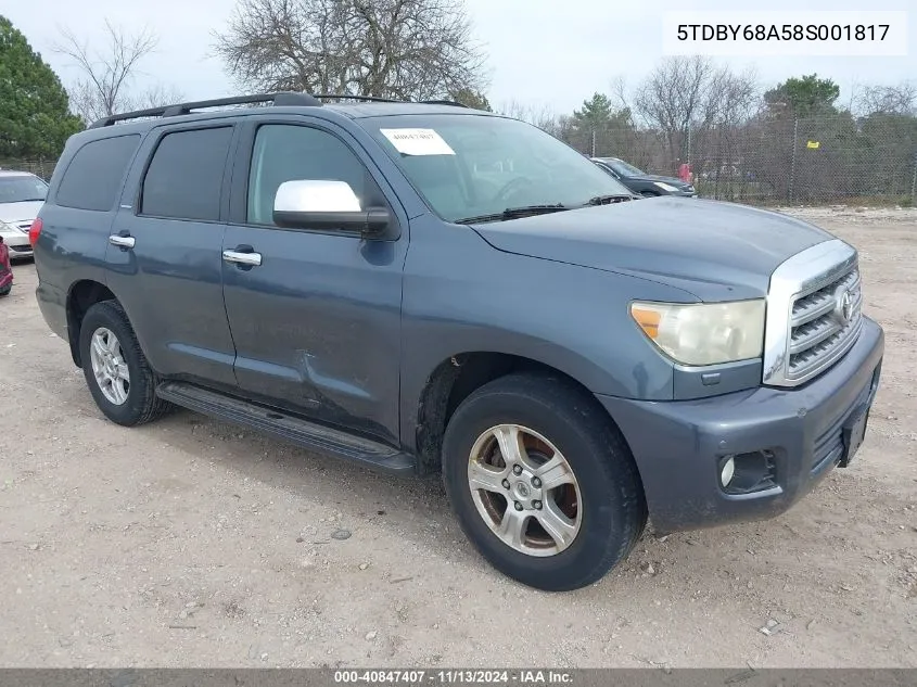 2008 Toyota Sequoia Limited 5.7L V8 VIN: 5TDBY68A58S001817 Lot: 40847407