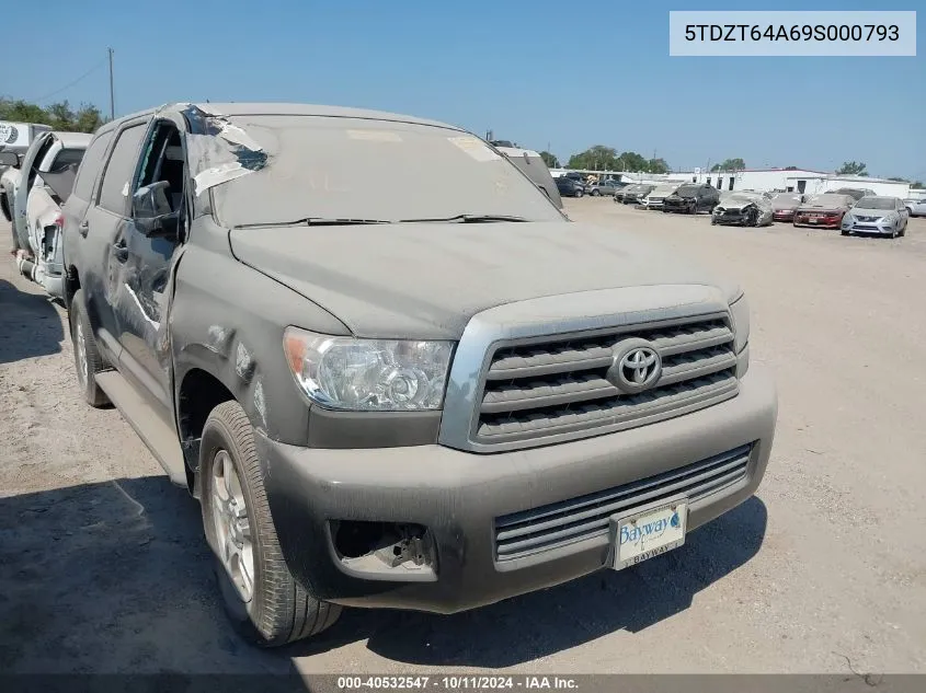 2009 Toyota Sequoia Sr5 4.7L V8 VIN: 5TDZT64A69S000793 Lot: 40532547