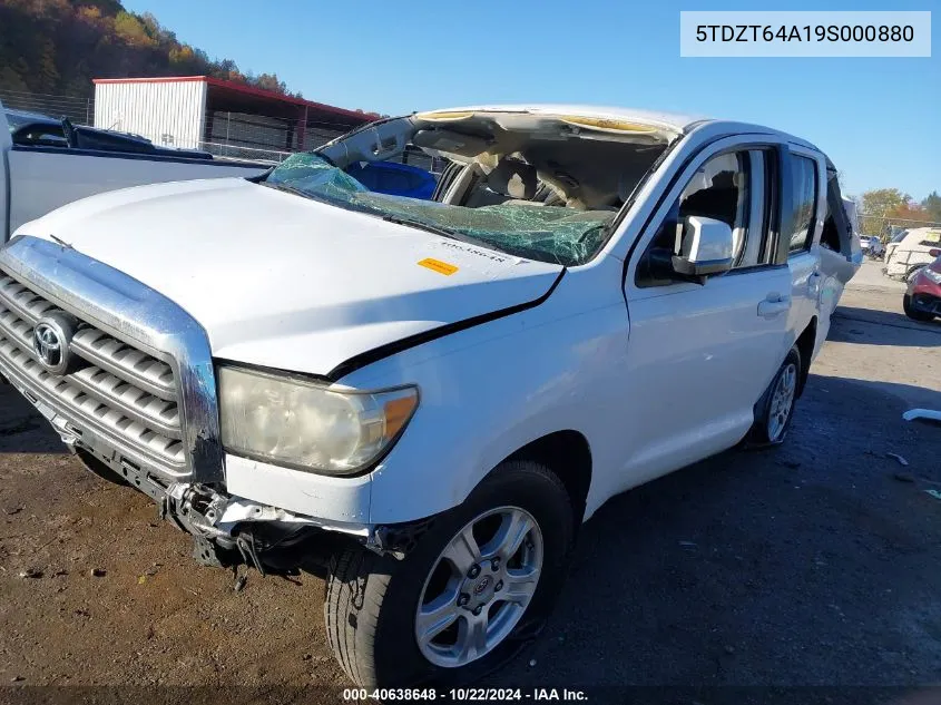 2009 Toyota Sequoia Sr5 4.7L V8 VIN: 5TDZT64A19S000880 Lot: 40638648