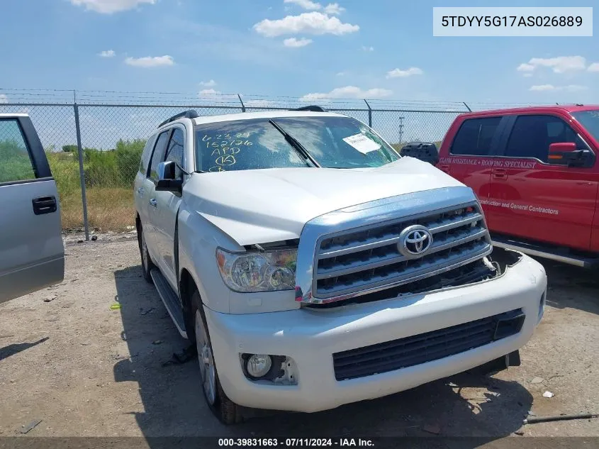 2010 Toyota Sequoia Platinum 5.7L V8 VIN: 5TDYY5G17AS026889 Lot: 39831663