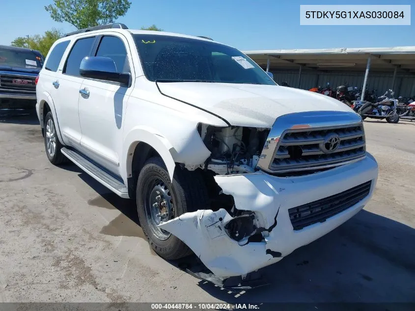 2010 Toyota Sequoia Limited 5.7L V8 VIN: 5TDKY5G1XAS030084 Lot: 40448784