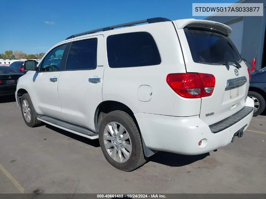 2010 Toyota Sequoia Platinum 5.7L V8 VIN: 5TDDW5G17AS033877 Lot: 40661485