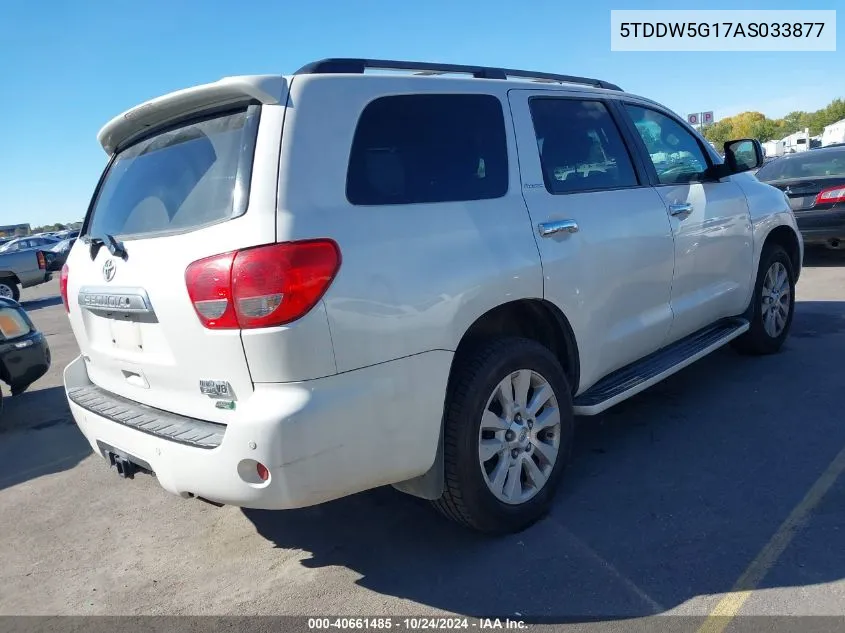 2010 Toyota Sequoia Platinum 5.7L V8 VIN: 5TDDW5G17AS033877 Lot: 40661485