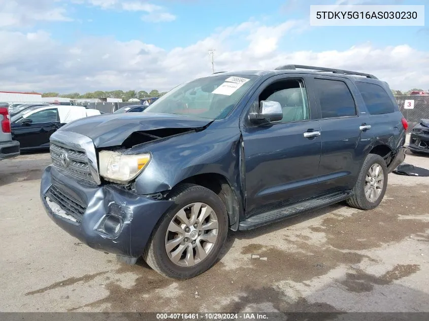 2010 Toyota Sequoia Limited 5.7L V8 VIN: 5TDKY5G16AS030230 Lot: 40716461