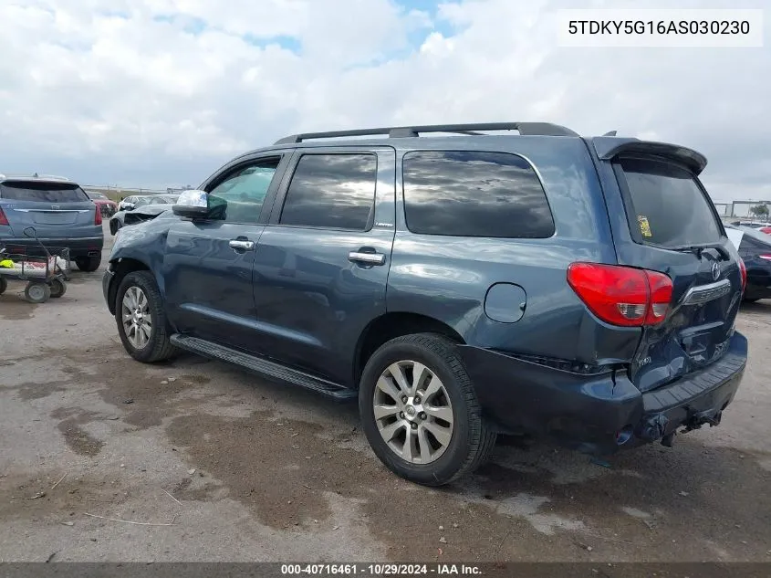 2010 Toyota Sequoia Limited 5.7L V8 VIN: 5TDKY5G16AS030230 Lot: 40716461