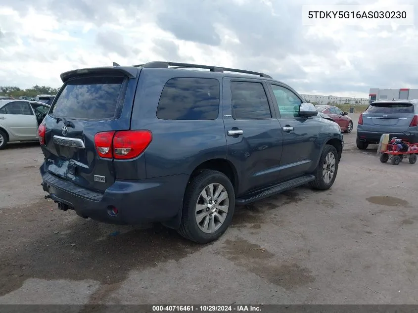 2010 Toyota Sequoia Limited 5.7L V8 VIN: 5TDKY5G16AS030230 Lot: 40716461