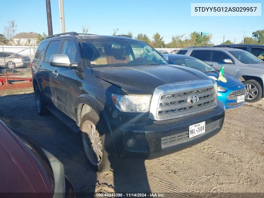 2010 Toyota Sequoia Platinum 5.7L V8 VIN: 5TDYY5G12AS029957 Lot: 40843390