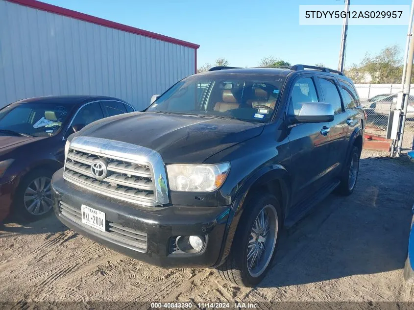 2010 Toyota Sequoia Platinum 5.7L V8 VIN: 5TDYY5G12AS029957 Lot: 40843390