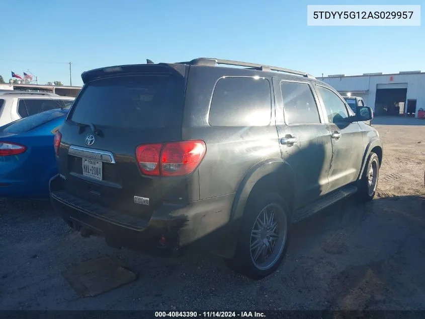 2010 Toyota Sequoia Platinum 5.7L V8 VIN: 5TDYY5G12AS029957 Lot: 40843390