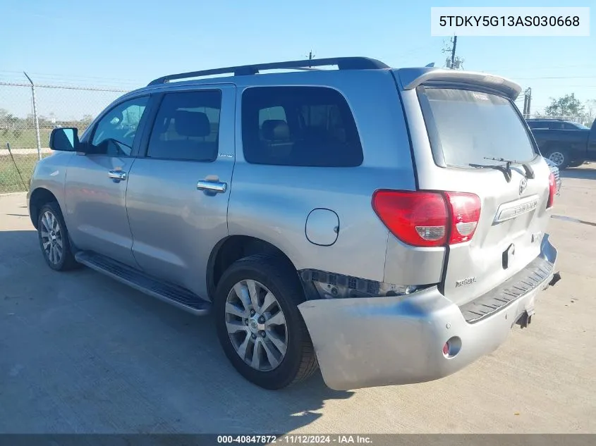 2010 Toyota Sequoia Limited 5.7L V8 VIN: 5TDKY5G13AS030668 Lot: 40847872