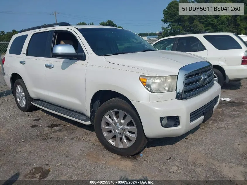 2011 Toyota Sequoia Platinum 5.7L V8 VIN: 5TDDY5G11BS041260 Lot: 40255570