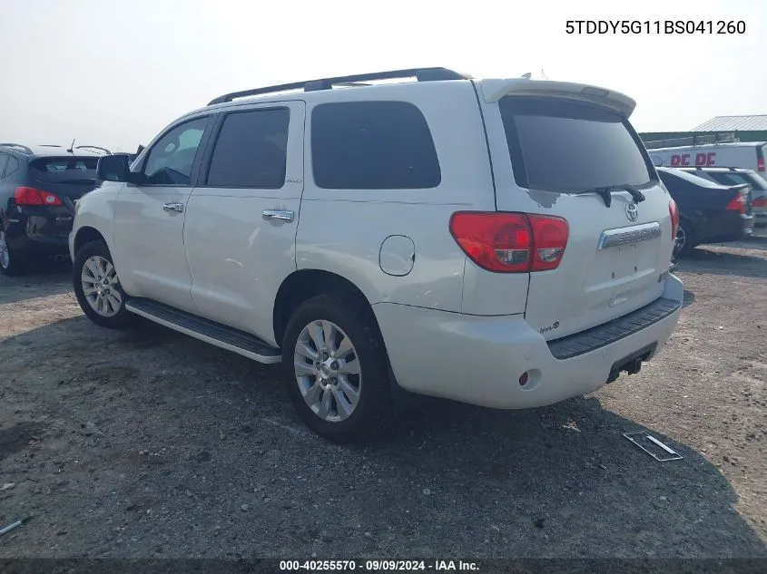 5TDDY5G11BS041260 2011 Toyota Sequoia Platinum 5.7L V8