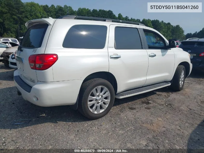 2011 Toyota Sequoia Platinum 5.7L V8 VIN: 5TDDY5G11BS041260 Lot: 40255570