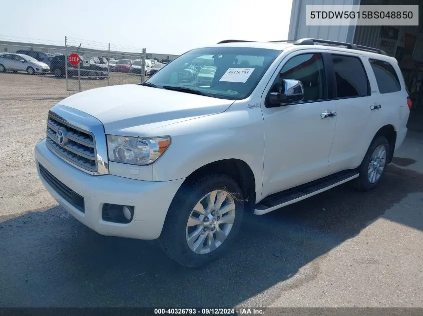 5TDDW5G15BS048850 2011 Toyota Sequoia Platinum 5.7L V8