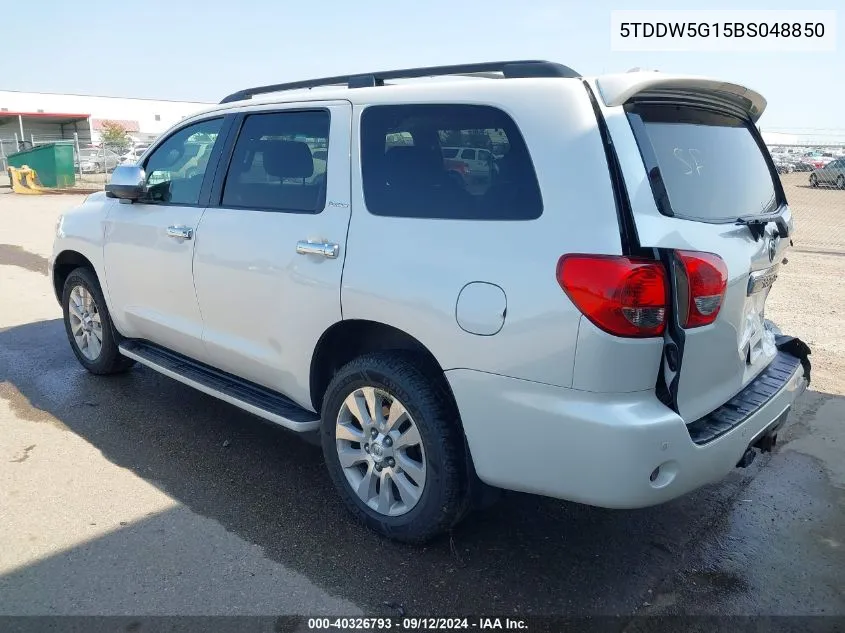 5TDDW5G15BS048850 2011 Toyota Sequoia Platinum 5.7L V8